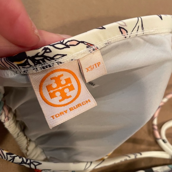 Tory Burch Ivory Poetry of Things Halter string bikini top - Size X-Small - Picture 4 of 8